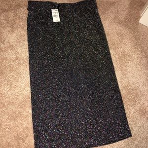 High waisted sparkly, going-out fitted skirt